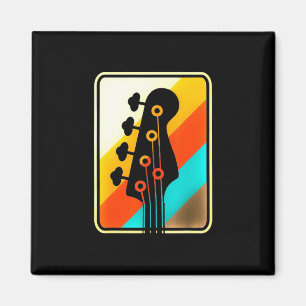 Xmas Gift   Retro Vintage Guitar Player Magnet