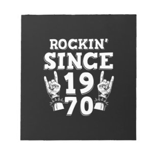 Xmas Gift Rockin Since 1970 Notepad