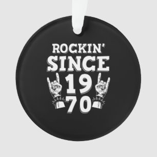 Xmas Gift Rockin Since 1970 Ornament