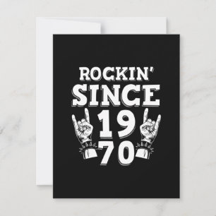 Xmas Gift Rockin Since 1970 Thank You Card