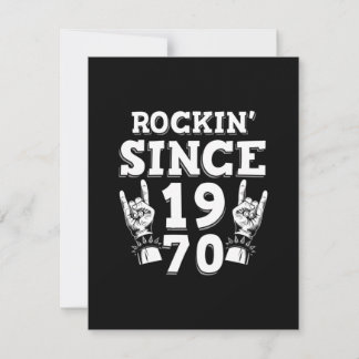 Xmas Gift | Rockin Since 1970 Thank You Card