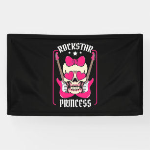 Xmas Gift Rockstar Princess Skull Banner