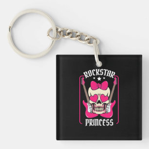 Xmas Gift   Rockstar Princess Skull Key Ring