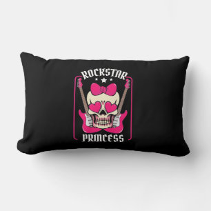 Xmas Gift Rockstar Princess Skull Lumbar Cushion