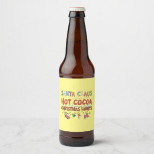 Xmas Gift Santa ClausChristmas Lights Beer Bottle Label
