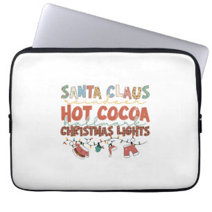 Xmas Gift Santa ClausChristmas Lights Laptop Sleeve