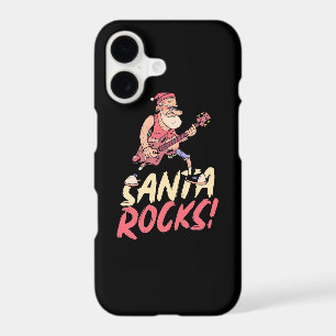 Xmas Gift Santa Rocks Guitar