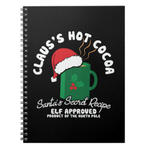 Xmas Gift Santa Secret Recipe Notebook