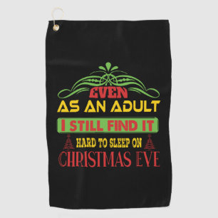 Xmas Gift Sleep On Christmas Eve Golf Towel