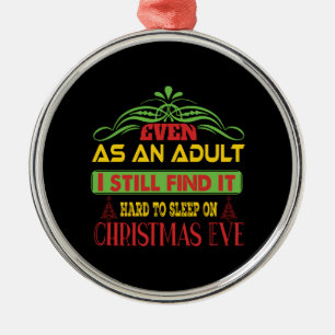 Xmas Gift Sleep On Christmas Eve Metal Ornament