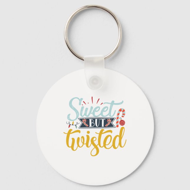 Xmas Gift | Sweet But Twisted Key Ring (Front)