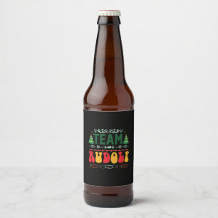 Xmas Gift Team Rudolf Beer Bottle Label