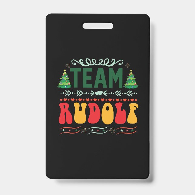 Xmas Gift Team Rudolf ID Badge (Front)