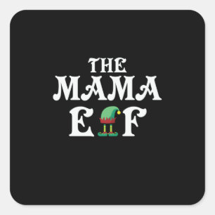 Xmas Gift The Mama Elf Square Sticker
