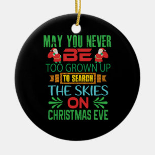 Xmas Gift The Skies On Christmas Eve Ceramic Ornament