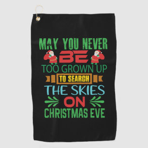 Xmas Gift The Skies On Christmas Eve Golf Towel