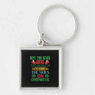 Xmas Gift The Skies On Christmas Eve Key Ring