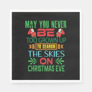 Xmas Gift The Skies On Christmas Eve Napkin