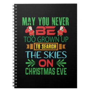 Xmas Gift The Skies On Christmas Eve Notebook