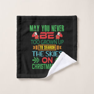 Xmas Gift The Skies On Christmas Eve Wash Cloth