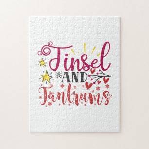 Xmas Gift Tinsel And Tantrums Jigsaw Puzzle