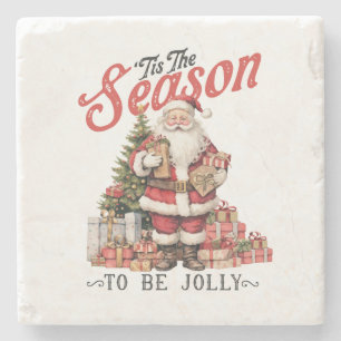 Xmas Gift Tis The Season Stone Coaster