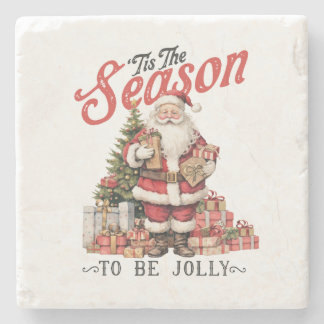 Xmas Gift Tis The Season Stone Coaster