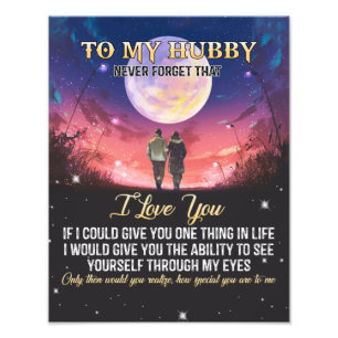 Xmas Gift To My Hubby I Love You Photo Print
