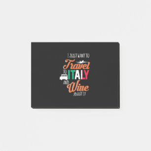 Xmas Gift Travel To Italy And Wine About It Post-it Notes