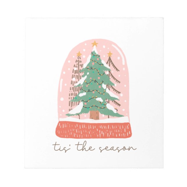 Xmas Gift Tree Tis The Season Notepad (Front)