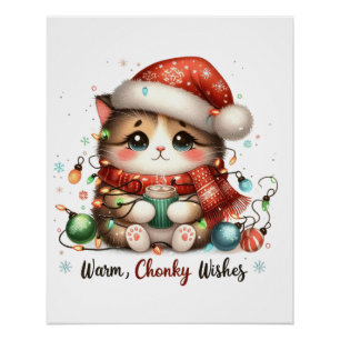 Xmas Gift Warm Chonky Wishes Poster