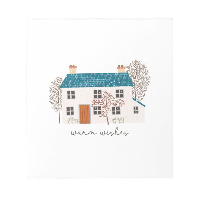 Xmas Gift Warm Wishes Notepad (Front)