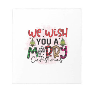 Xmas Gift We Wish You A Merry Christmas Notepad