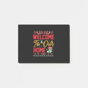 Xmas Gift Welcome to Our Home Post-it Notes