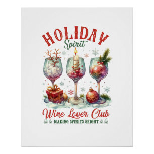 Xmas Gift Wine Lover Club Poster