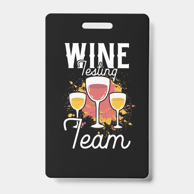 Xmas Gift | Wine Testing Team ID Badge (Front)