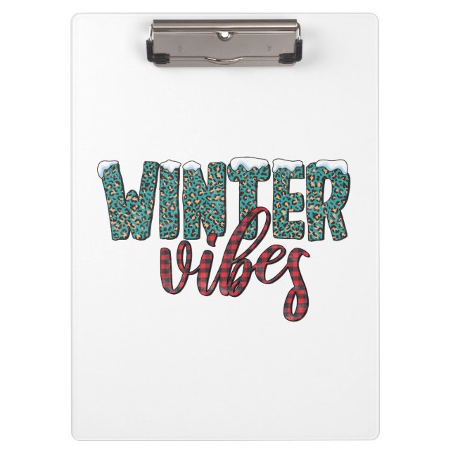 Xmas Gift Winter Vibes Clipboard (Front)