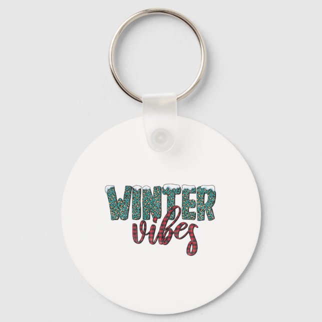 Xmas Gift Winter Vibes Key Ring (Front)