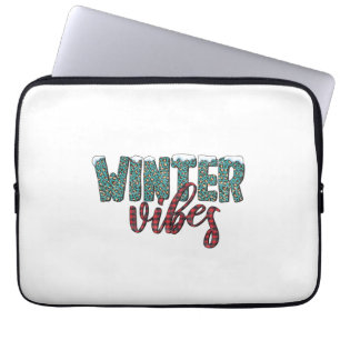 Xmas Gift Winter Vibes Laptop Sleeve