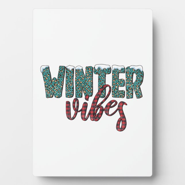 Xmas Gift Winter Vibes Plaque (Front)