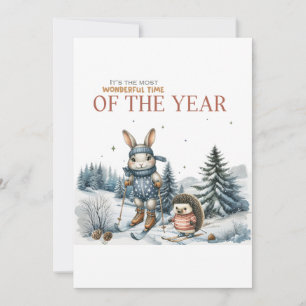 Xmas Gift Wonderful Time Of The Year Holiday Card