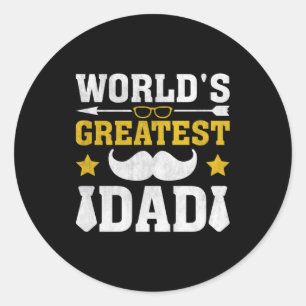 Xmas Gift   World's Greatest Dad Classic Round Sticker