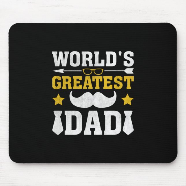 Xmas Gift | World's Greatest Dad Mouse Pad (Front)