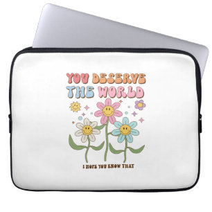 Xmas Gift You Deserve The World Laptop Sleeve