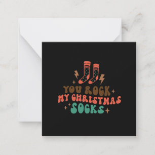Xmas Gift You Rock My Christmas Socks Card