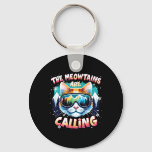 Xmas Gifts For Ski Snowboarders The Meowtains Are Key Ring