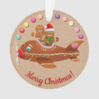 Xmas Gingerbread Train And Aeroplane Cartoon