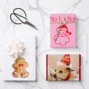 Xmas Gingersnap Wrapping Paper Flat Sheet Set of 3