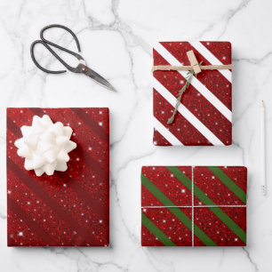 Xmas Glitter Luxe Background Wrapping Paper Sheet