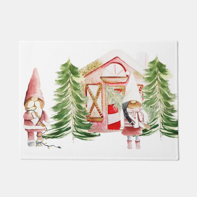 XMAS Gnome Design 1  Doormat (Front)